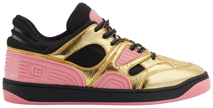 Кроссовки Gucci Wmns Basket 'Black Gold Pink', черный