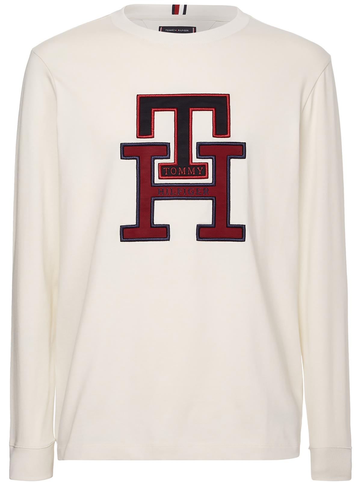 

Мужская футболка с монограммой и логотипом Tommy Hilfiger, слоновая кость