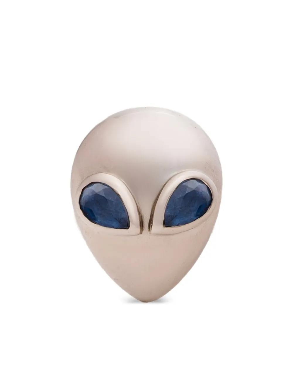 

Серьги в виде головы пришельца с сапфирами из белого золота 14 карат Alina Abegg, золотой