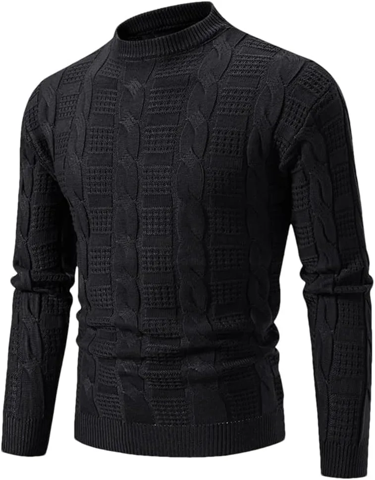 Мужской свитер с высоким воротником Slim Fit