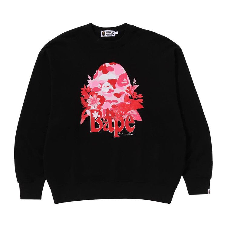

Свитер BAPE Floral Ape Head Crewneck, Black