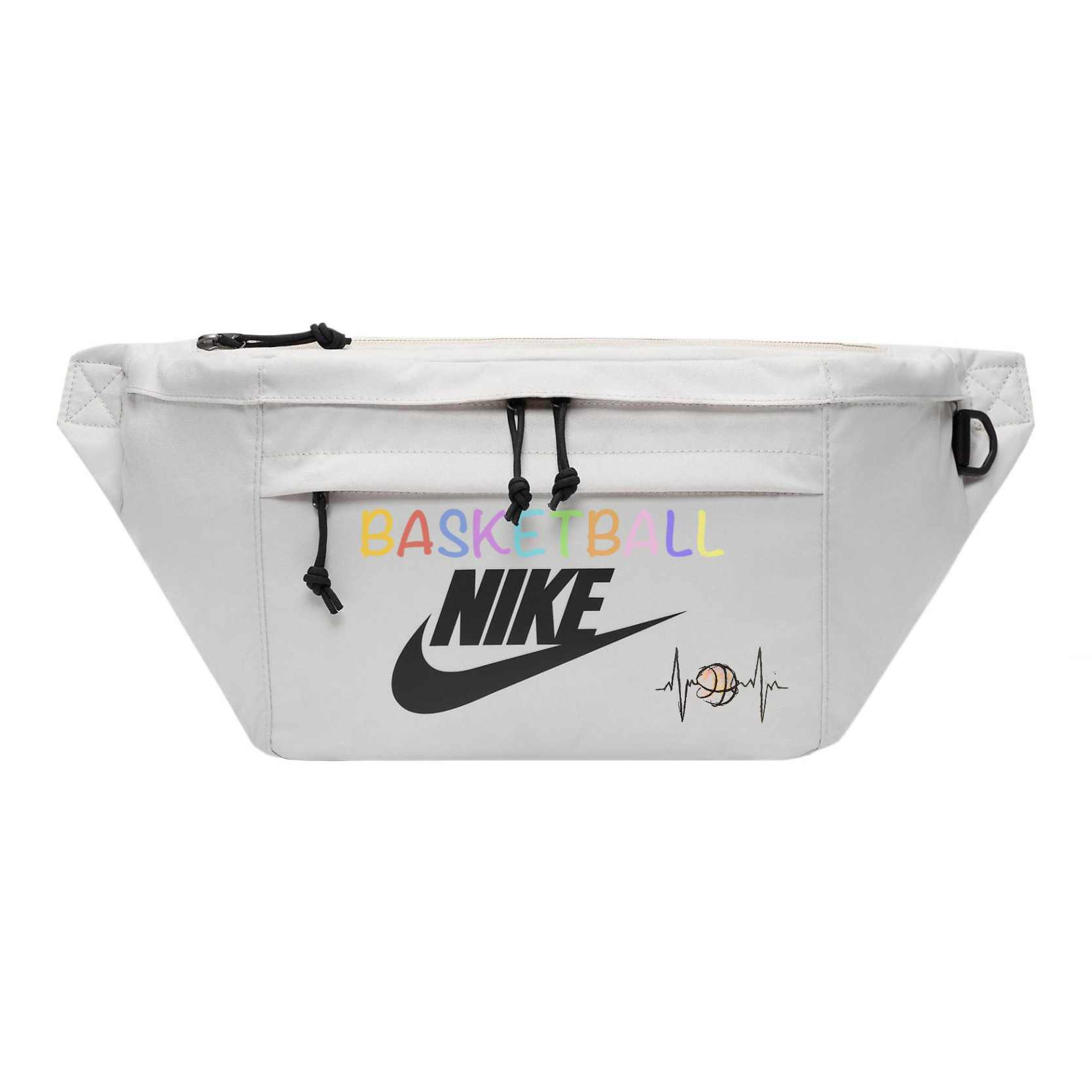 

Тканевая поясная сумка-трансформер унисекс, цвет Light Bone Nike, Smiley Face Graffiti Print