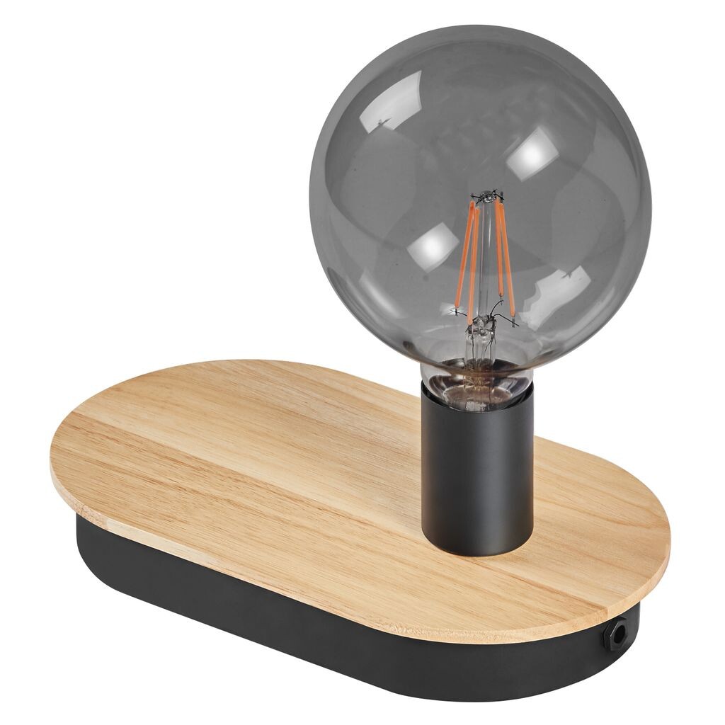 

LEDVANCE DECOR Wood Table Настольная лампа TOUCH USB, черный, цоколь E27 для легкой замены лампы, может комплектоваться простой или умной лампой, класс защиты IP20