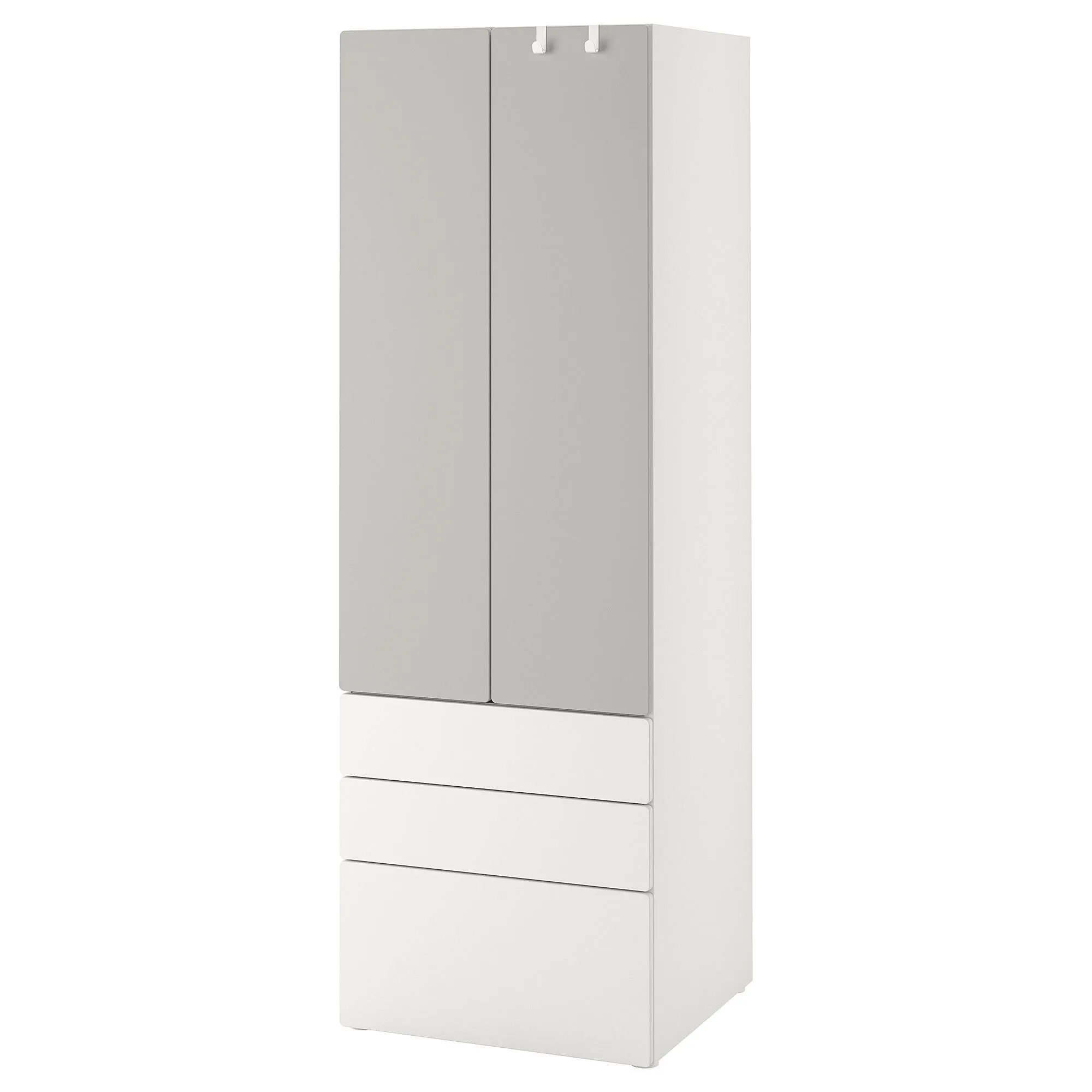 

Детский шкаф, белый/серый, 60x57x181 см, с 3 ящиками PLATSA/SMÅSTAD IKEA
