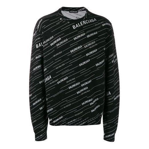 

Свитер jacquard logo crewneck sweater 'black' Balenciaga, черный