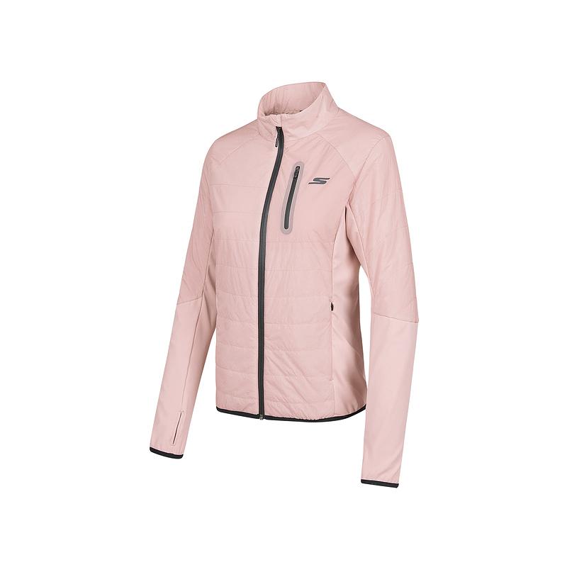 

Skechers Пуховик женский розовый персиковый цвет, Pink Peach Blossom/01NK