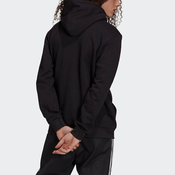 Толстовка Men's adidas originals Trefoil Hoody Logo Printing Sports Pullover Black, черный — фото 3