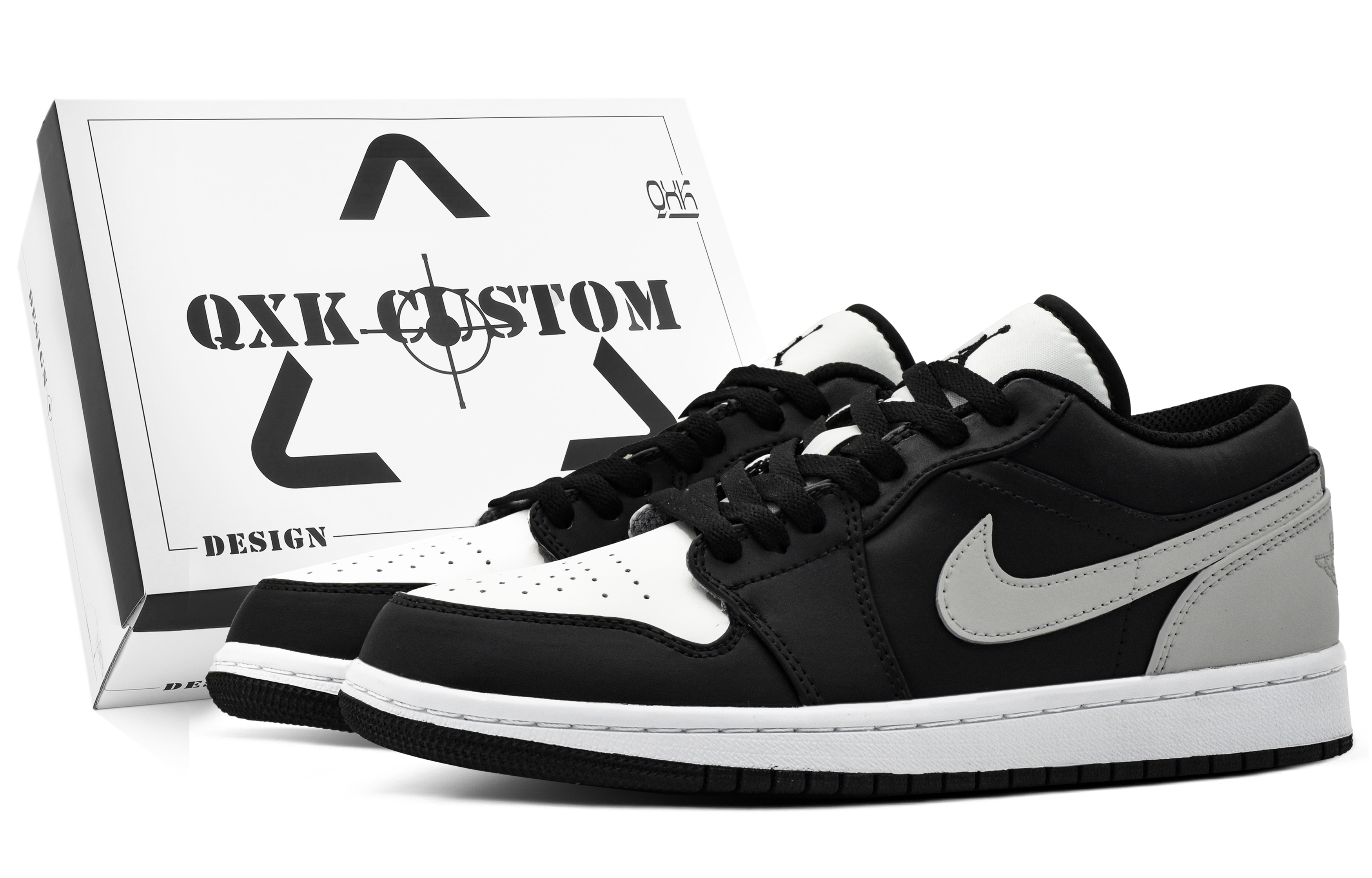 

Jordan Баскетбольные кроссовки Air 1 Smoke Gray, износостойкие, винтажные, низкие, мужские, черно-серые