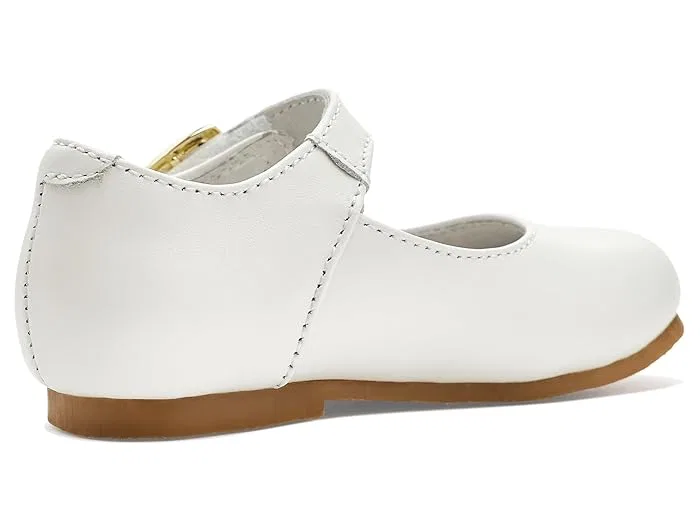 Туфли балетки с перламутровым блеском Rebecca L'Amour Shoes Kids, Neutral White — фото 4