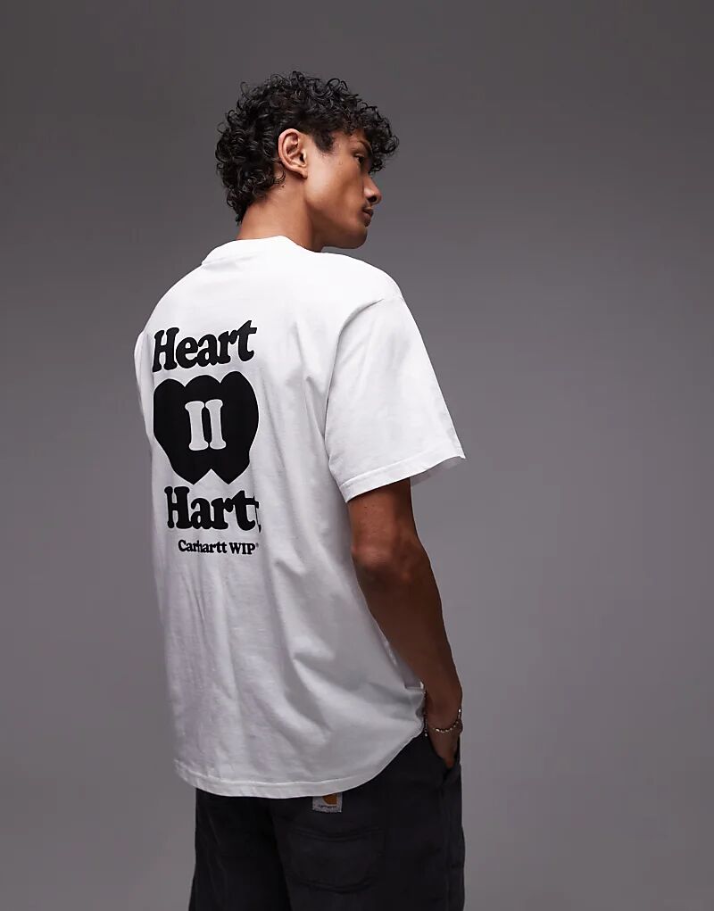 

Футболка Carhartt WIP Heart II с принтом на спине в виде мотива Hartt белого цвета