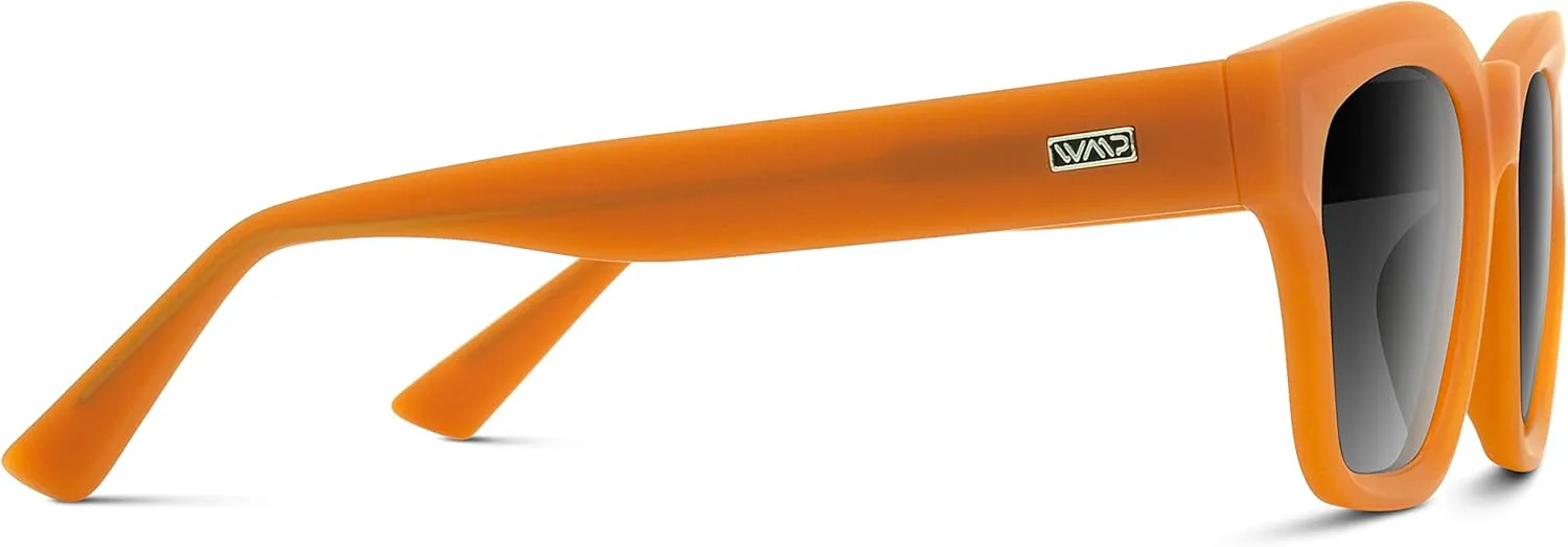 

Женские поляризованные солнцезащитные очки WearMe Pro квадратной формы с массивной толстой оправой и линзами с защитой от УФ-излучения, Matte Orange / Black Lens