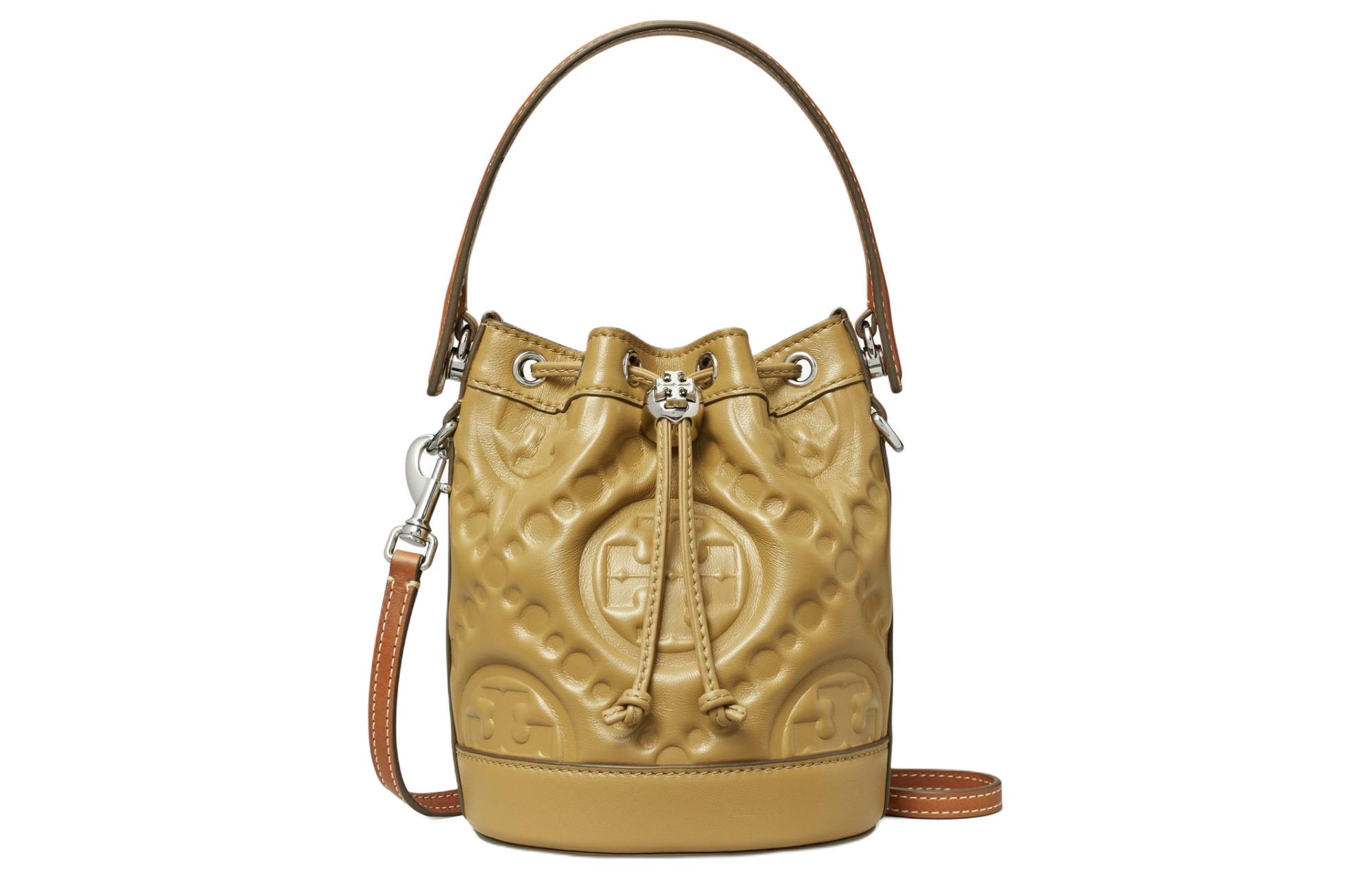

TORY BURCH Сумка-ведро с монограммой, Coconut Yellow