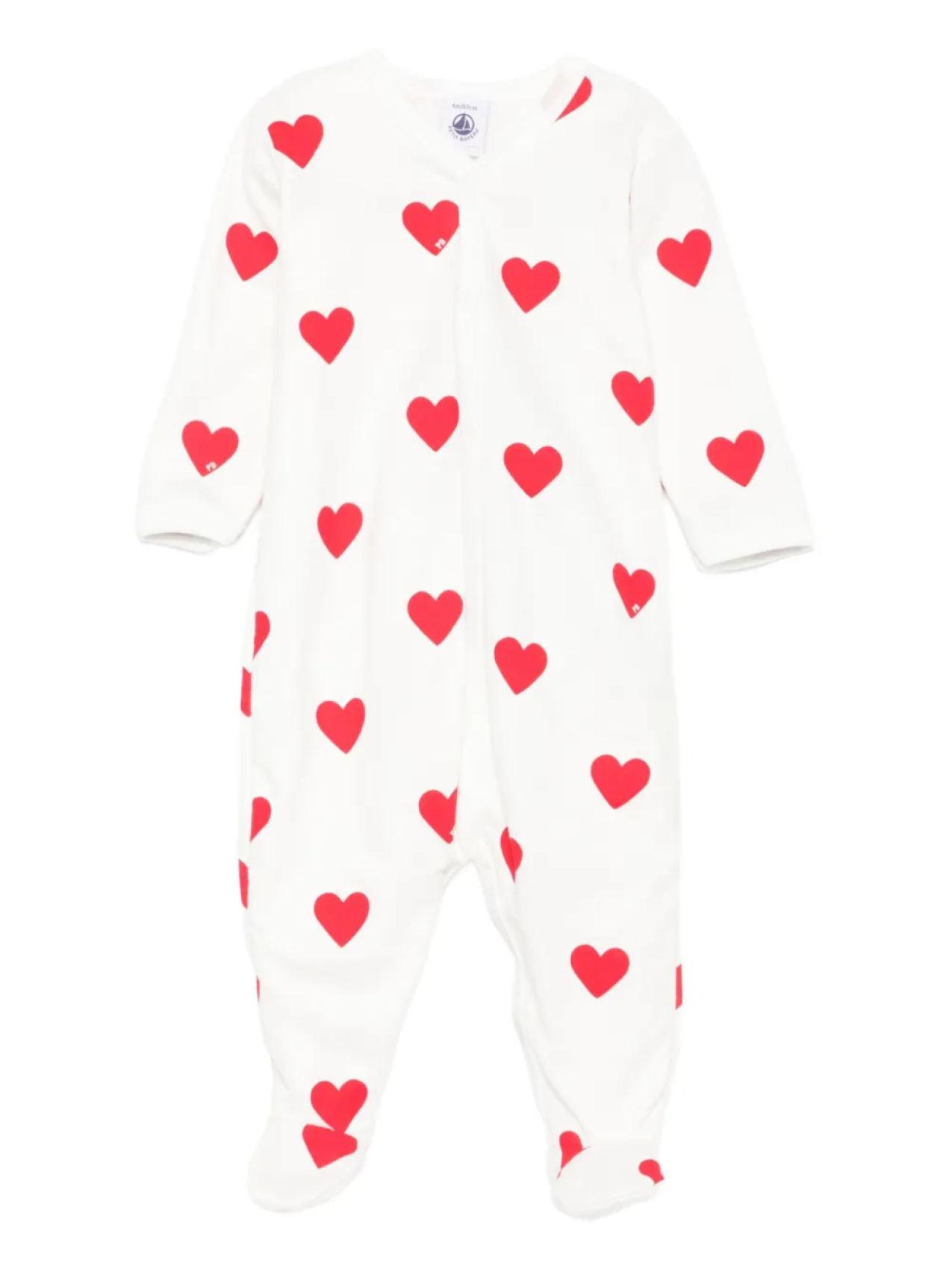 

Комбинезон с принтом в виде сердца Petit Bateau, белый