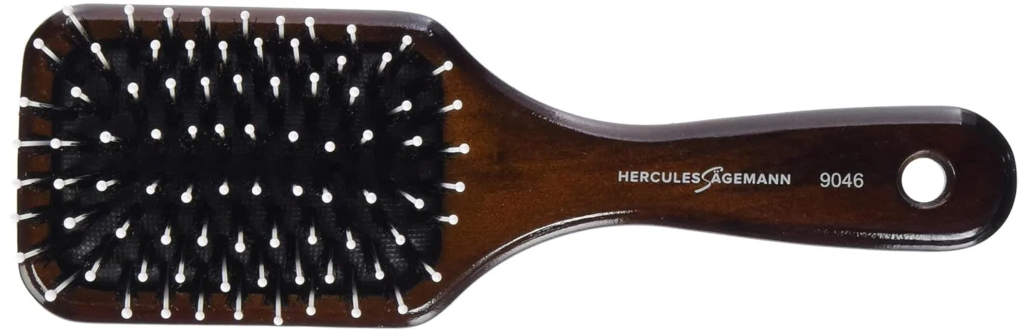 Щетка для сушки волос Hercules Sägemann 9046 с 8 рядами щетины кабана Hercules Sägemann, Brown — фото 4