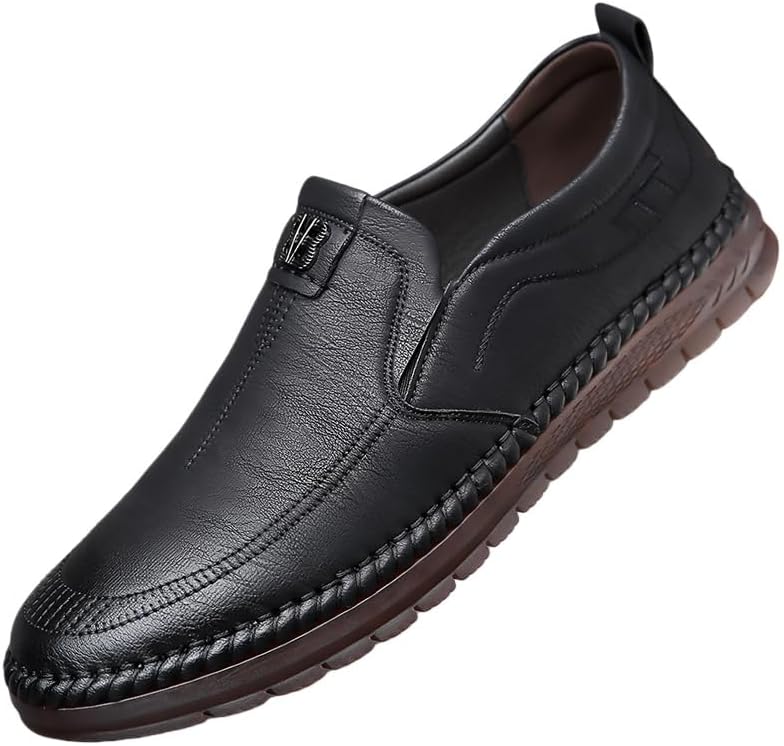 

Мужские повседневные лоферы - мягкая подошва, противоскользящие, прочные, легкие и удобные. Цельная конструкция, Модные и универсальные Clolinde, черный