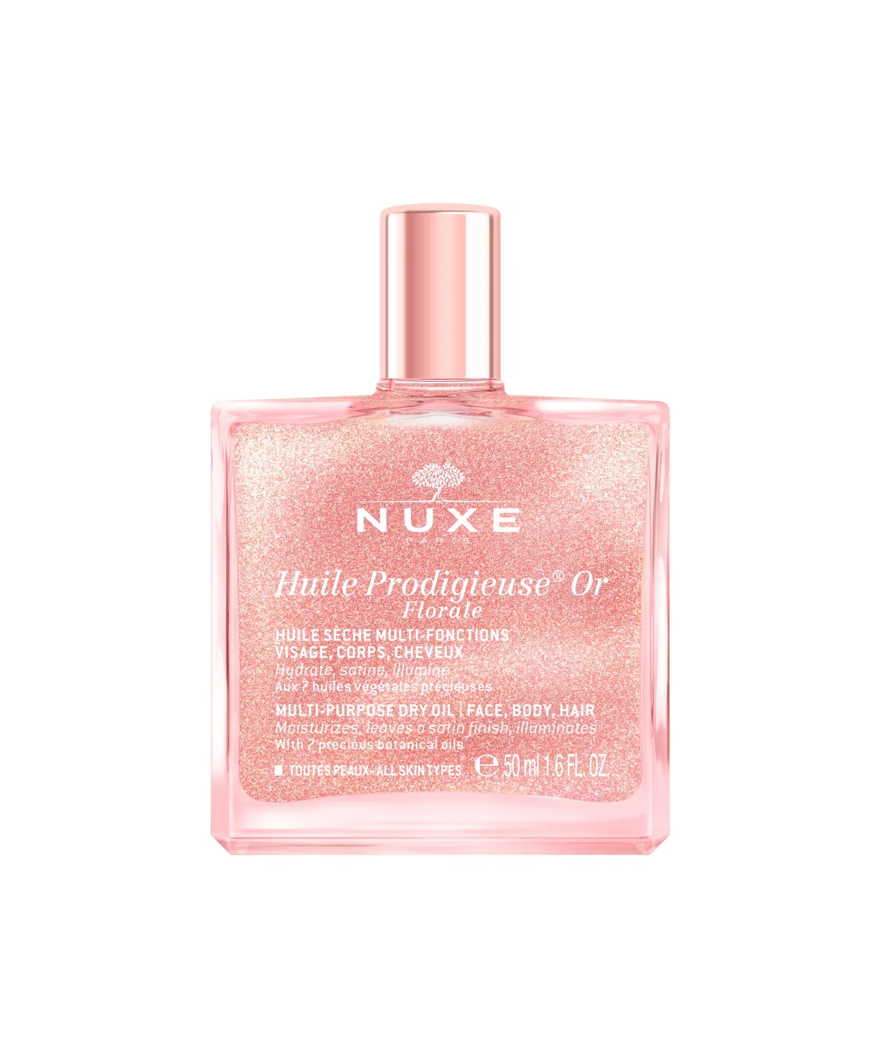 Масло для лица Nuxe — И тела Prodigieux Floral Gold Oil розово-золотистое, 50 мл — фото 3