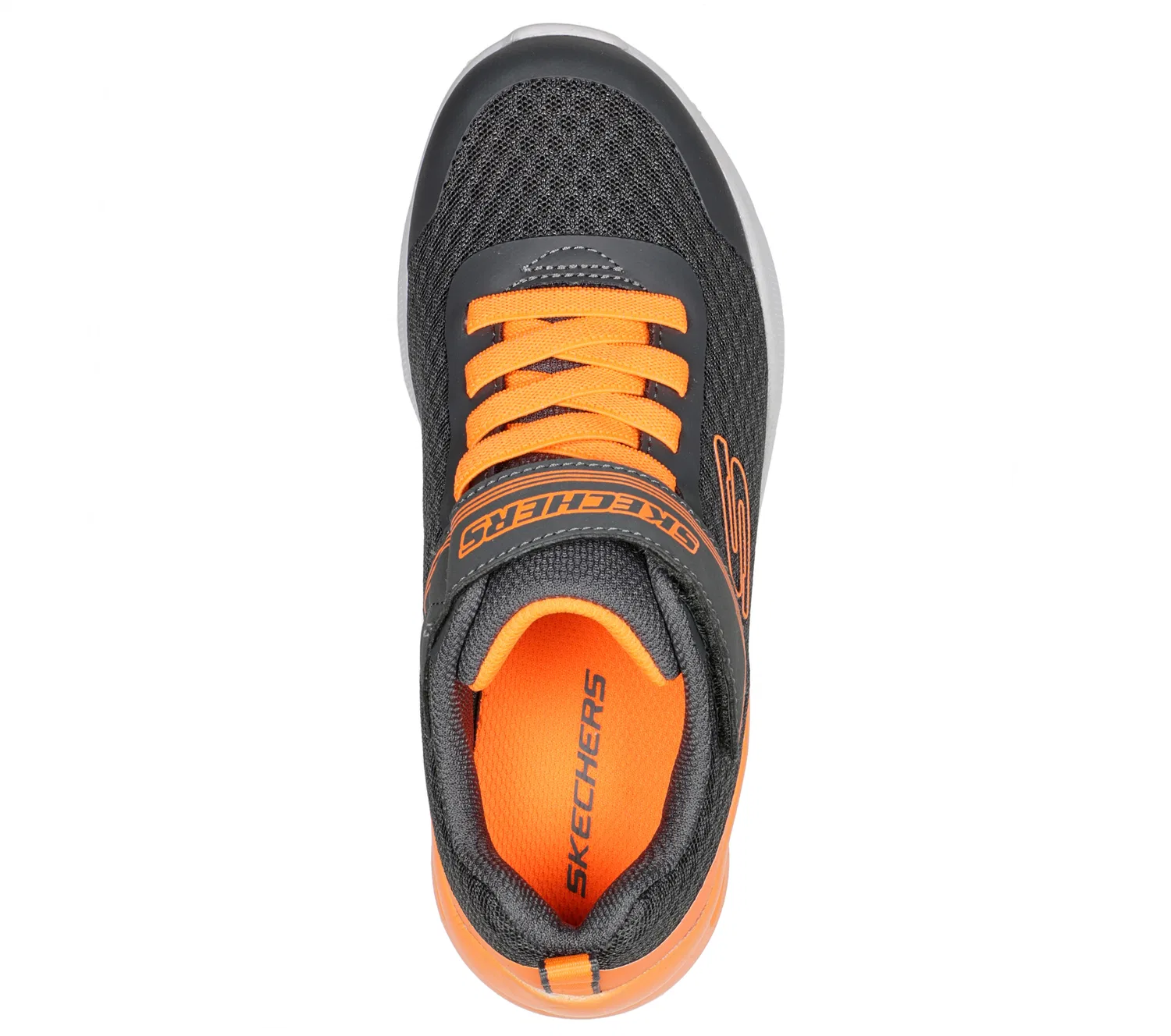 Детские кроссовки с бандж-шнуровкой MICROSPEC MAX GORVIX Skechers, Grau / Orange — фото 2