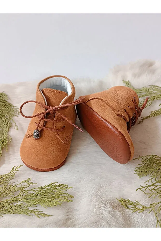 Детские ботинки для девочек из натуральной кожи Hodore, Taba Nubuck — фото 4