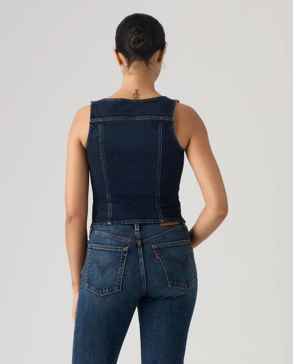 Женский джинсовый жилет Levi's, Azul Índigo — фото 2