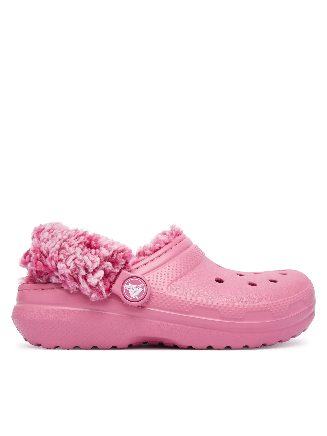 Шлепанцы для девочки Classic Fleece Lined Clog Crocs, розовый