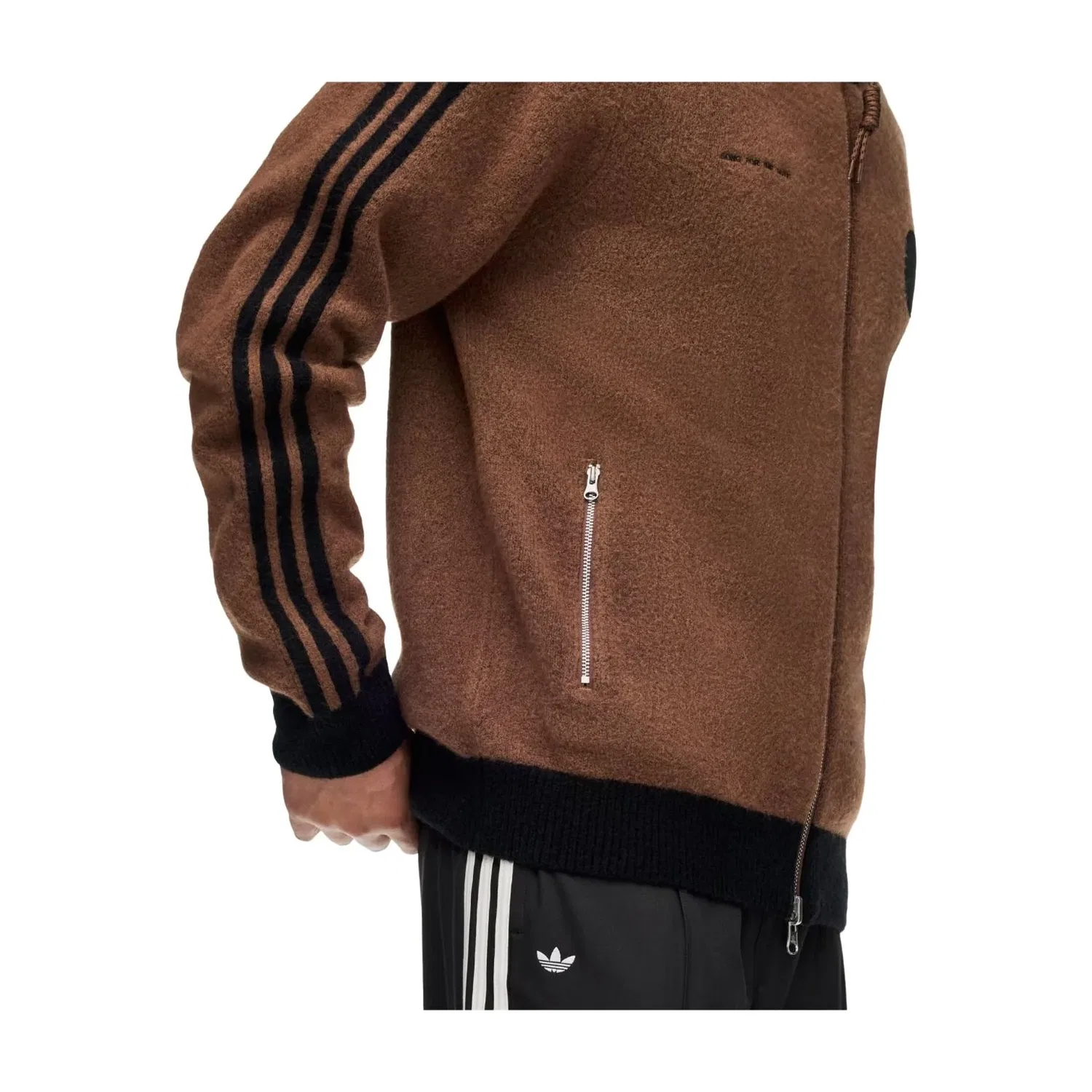 Мужская куртка Song for the Mute Adi008 Knit Jacket Asia Sizing 'Brown' adidas, коричневый — фото 3