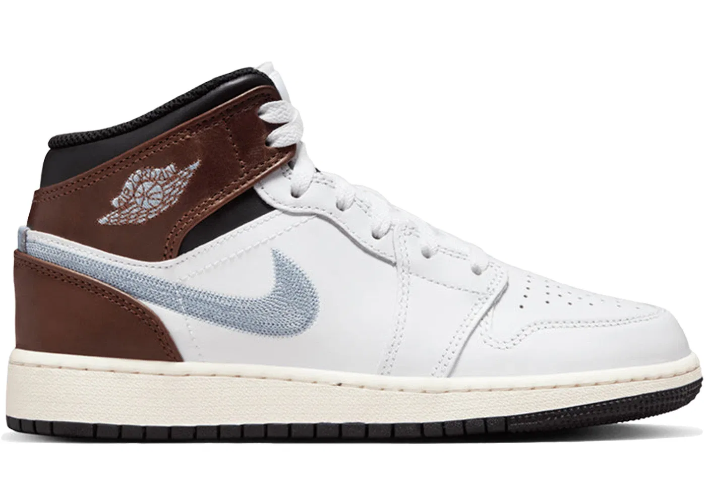 Детские кроссовки Lifestyle Jordan 1 Mid SE Jordan, White/Black/Sail/Blue Grey