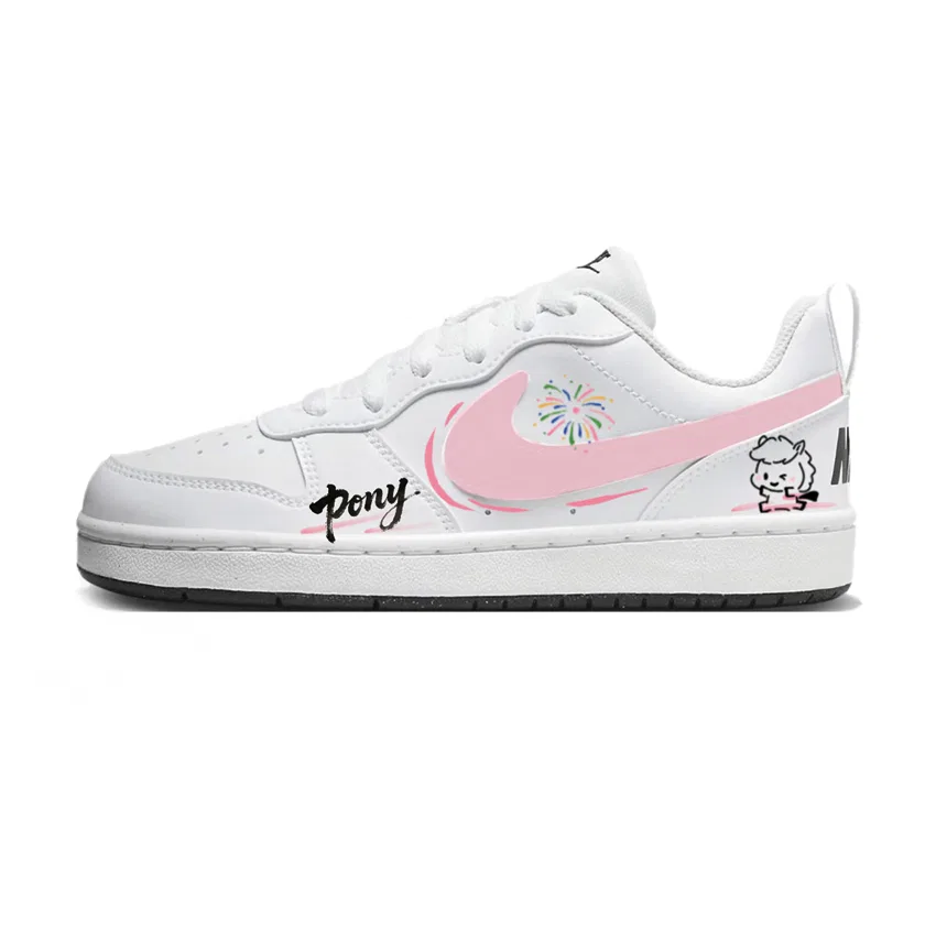 Кроссовки для скейтбординга Court Borough Kids, Nike, Pink White — фото 3