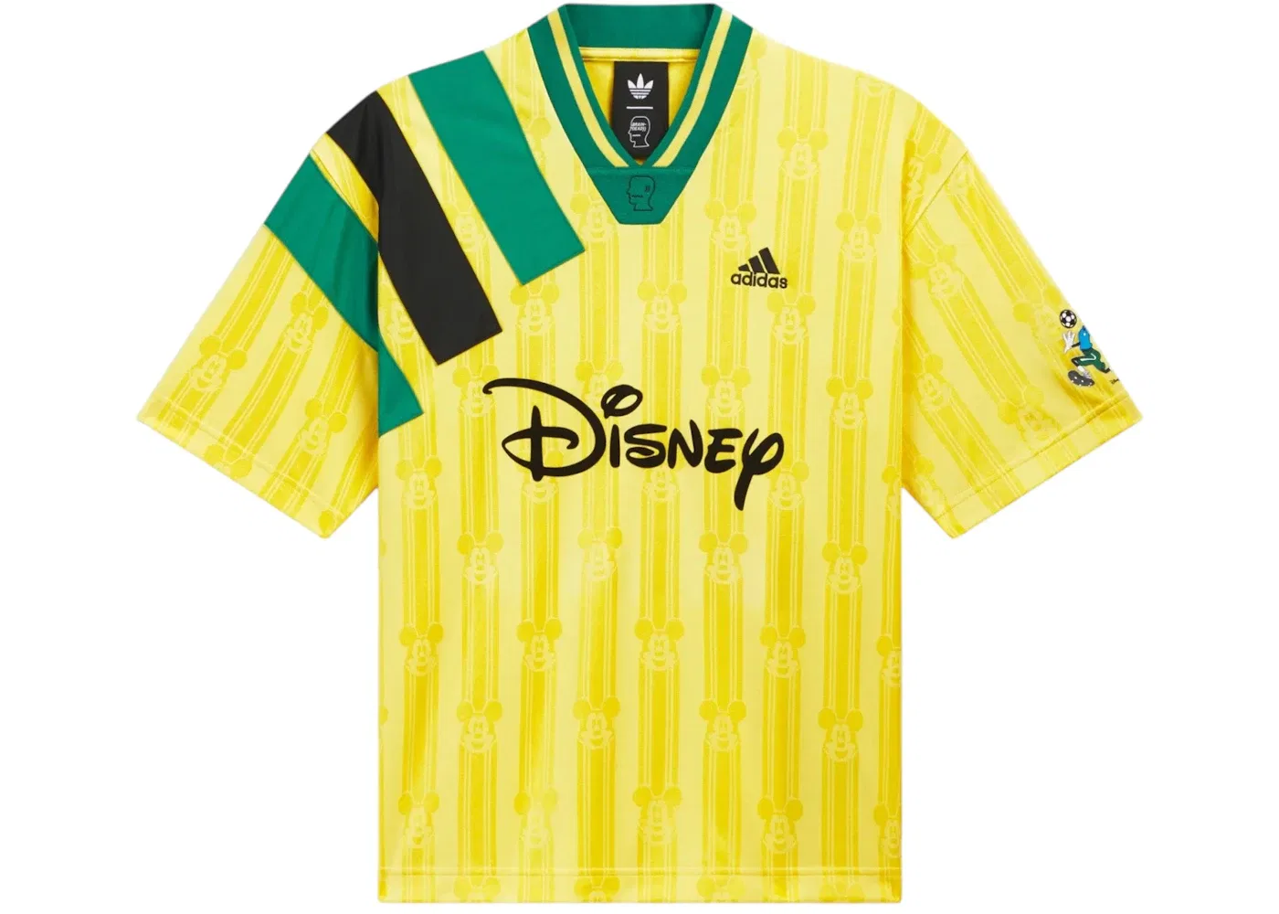 Мужская футбольная джерси с принтом Adidas x Brain Dead x Disney Jersey, Bold Gold
