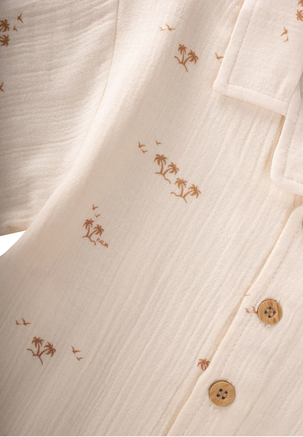 Рубашка и капри из муслина - рубашка Cigit, Beige — фото 3