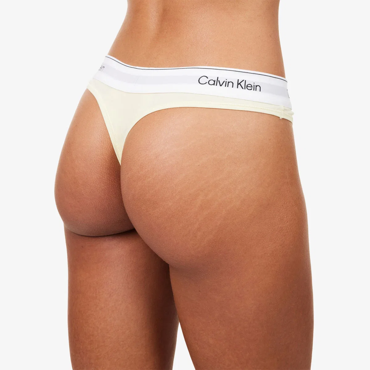 Трусики-стринги icon из хлопка и модала Calvin Klein, грушевый сорбет — фото 4