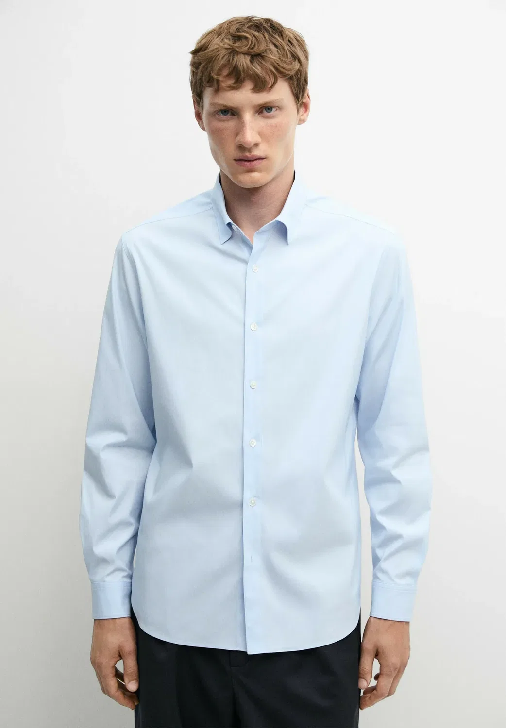 Классическая рубашка Massimo Dutti, Light Blue