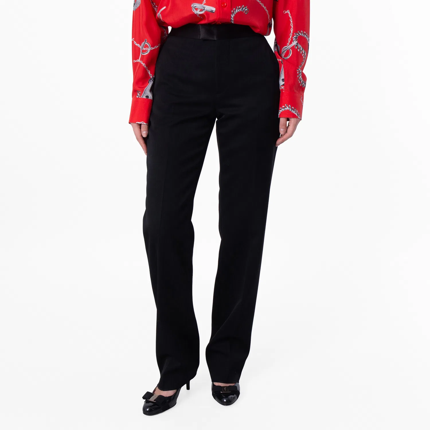 Брюки классические из шерсти Wool Tailored Trousers Burberry, Black