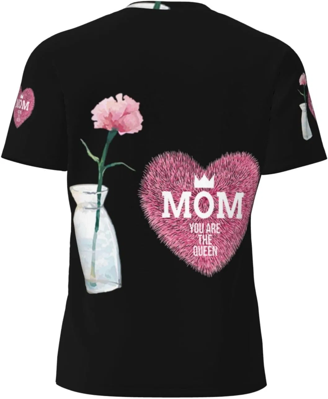 Мужская футболка с коротким рукавом, сетчатая, Quick-Dry, Happy Mother's Day Mom You Are the Queen2 — фото 2