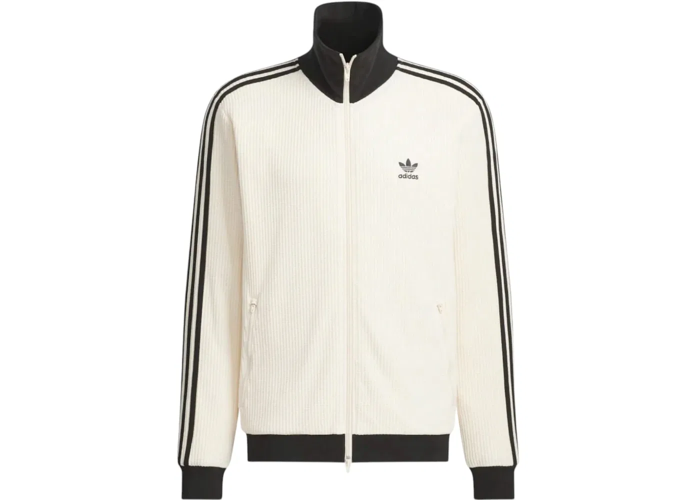 Мужская куртка с вафельным трикотажем Track Top Adidas, Wonder White