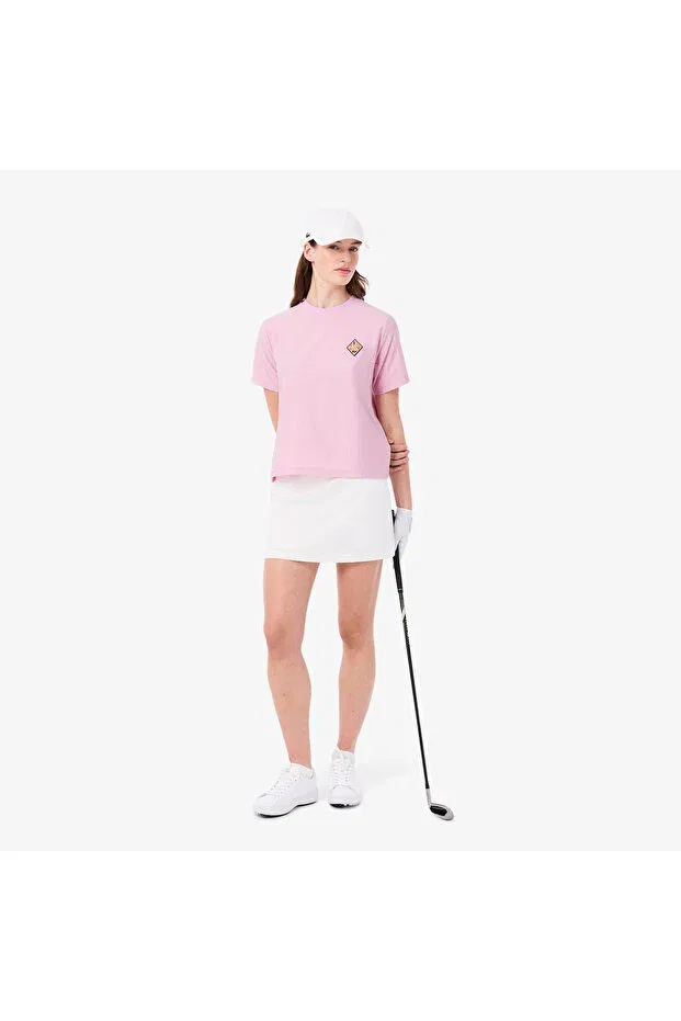 Футболка Lacoste 48z-Pink, полосатая, розовая — фото 4