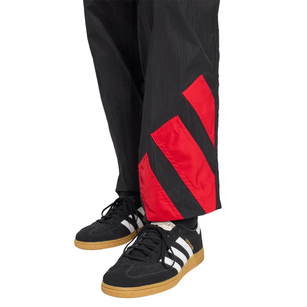 Мужские спортивные брюки adicolor Blocked Track Pants Adidas, цвет Black/Better Scarlet — фото 4