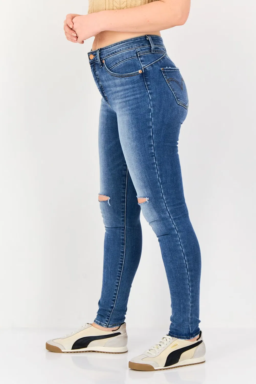 Джинсы с высокой посадкой, синие Levi'S — фото 2