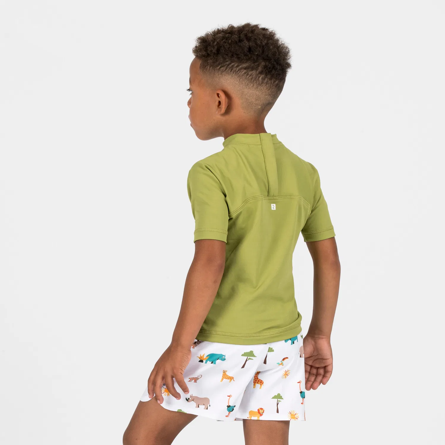 Детская футболка с коротким рукавом UV-Shirt kurzarm Baby Decathlon, Olivgrun — фото 4