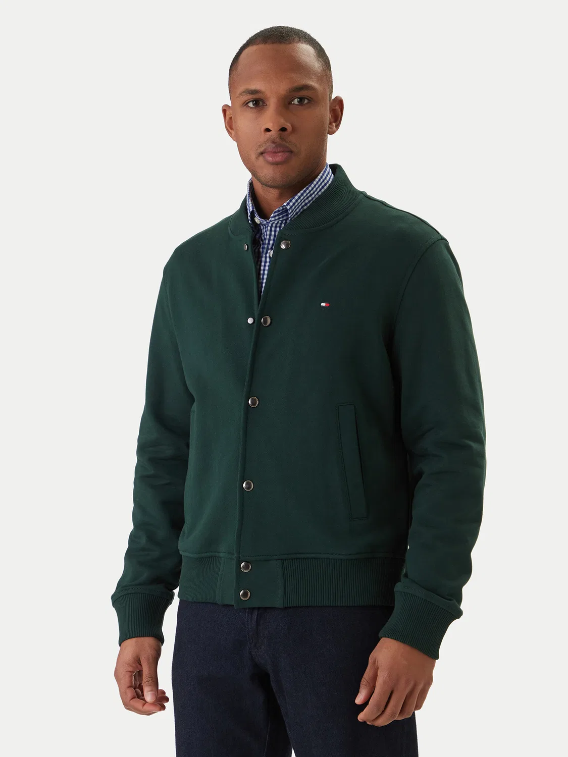 Мужской бомбер стандартного кроя Essential Tommy Hilfiger, зеленый