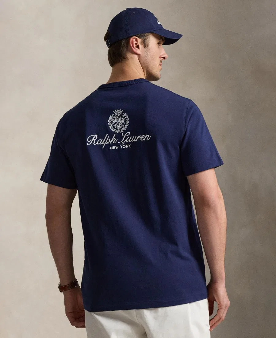 Мужская футболка с вышивкой Polo Ralph Lauren, Newport Navy — фото 4
