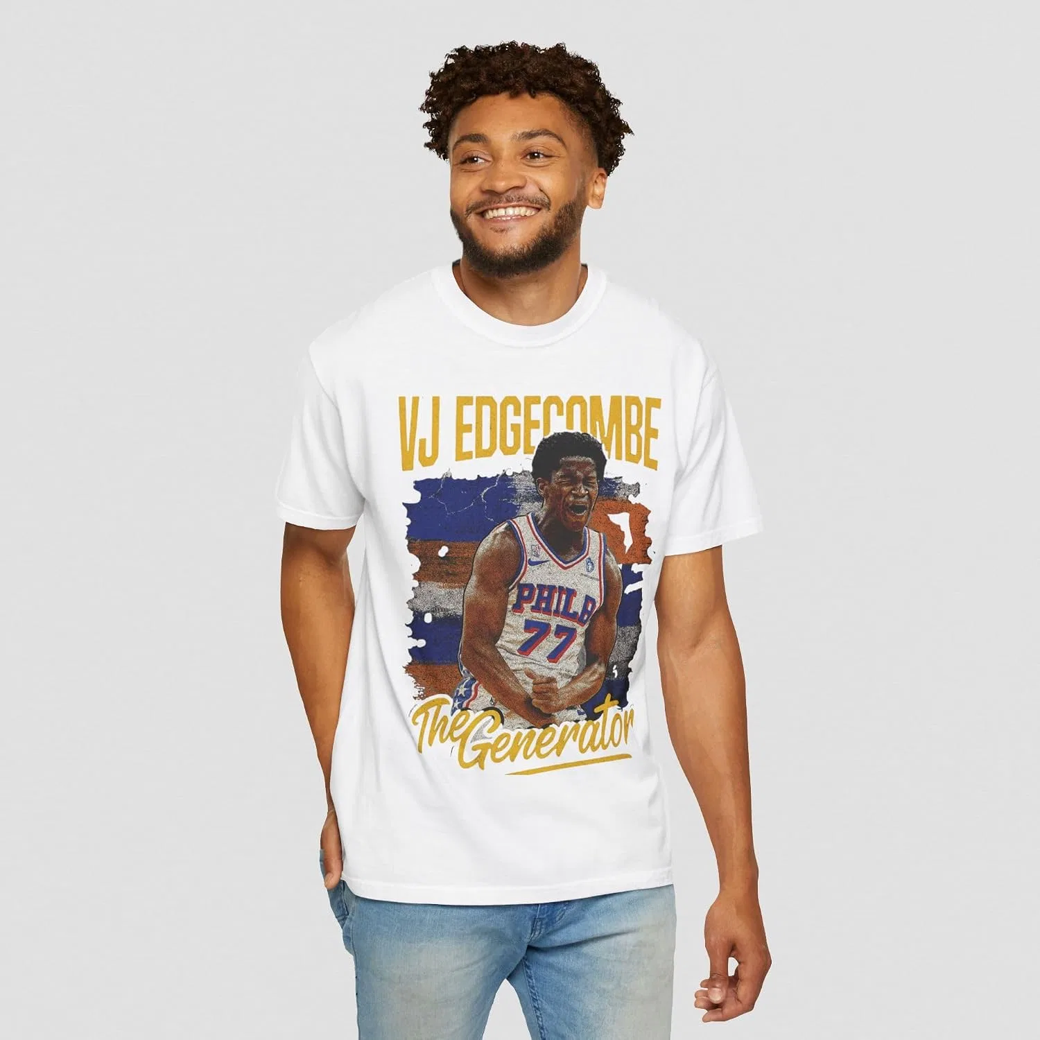 Футболка с графическим принтом VJ Edgecombe Comfort Colors, White — фото 2