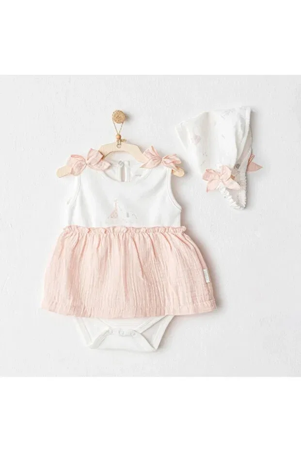 Детское платье для девочек хлопковое комплект Love Family Baby Dress Andywawa, Salmon