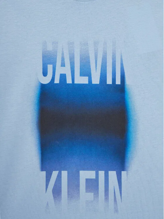 Футболка regular fit Gradient Graphic Calvin Klein Jeans, светло-голубой — фото 3