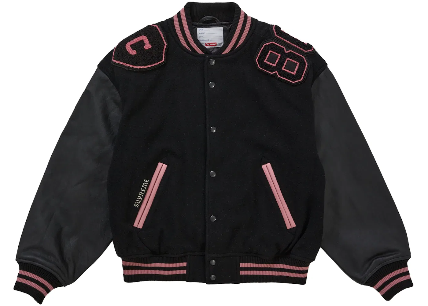 Мужская куртка-бомбер Supreme Captains Varsity, черный