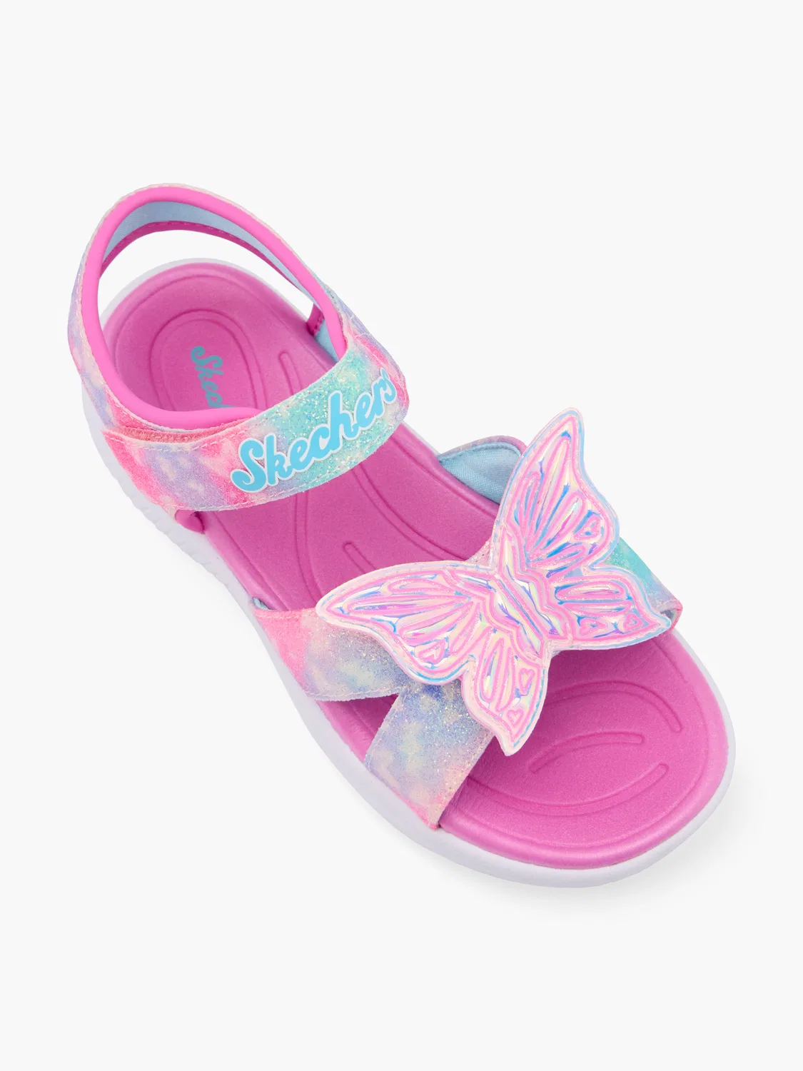 Детские сандалии с подсветкой Skechers JUMPSTERS BUTTERFLY BRITES, розовый — фото 2