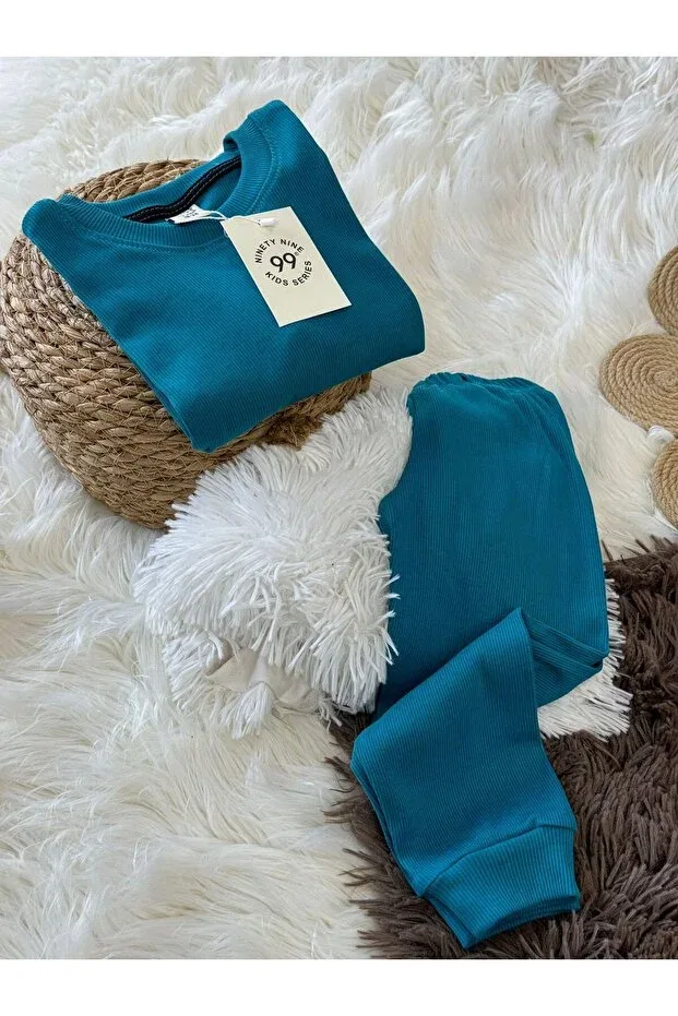 Детский комплект спортивного костюма из хлопка Trophy Daily Moda, Blue — фото 2