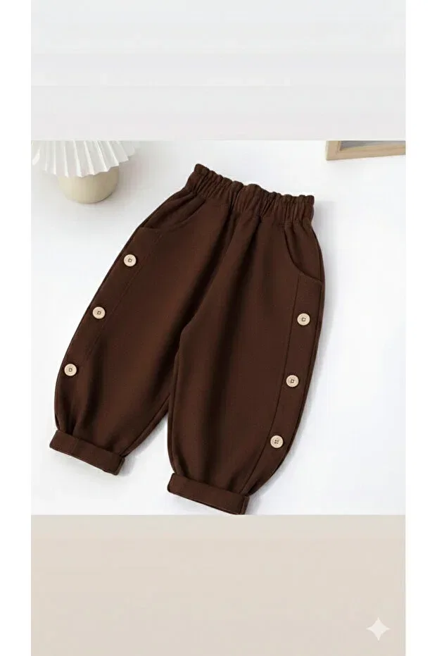 Детские брюки для девочек классические Süslüm Kids, Brown