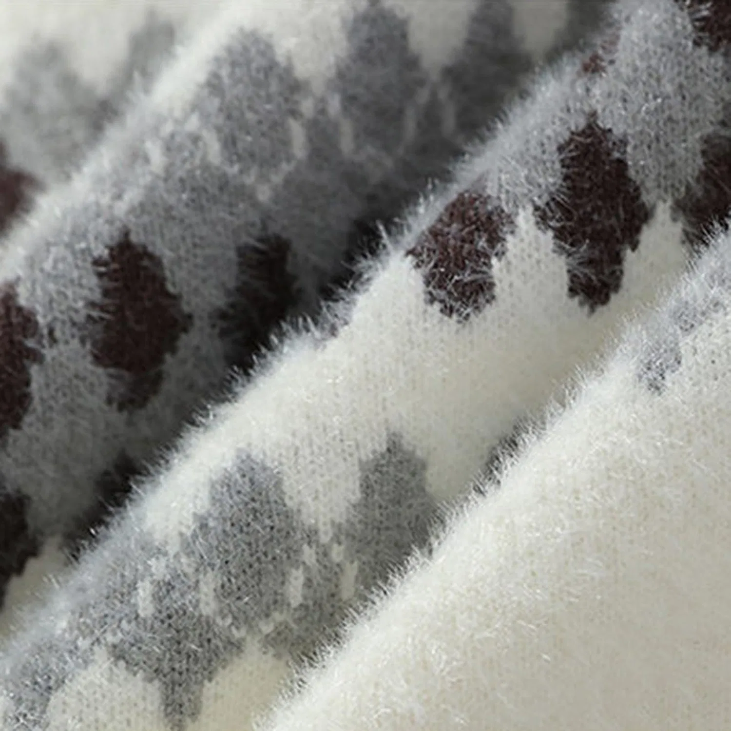 Мужской свитер с жаккардовым узором Retro Jacquard Knit, 4-light Grey — фото 4