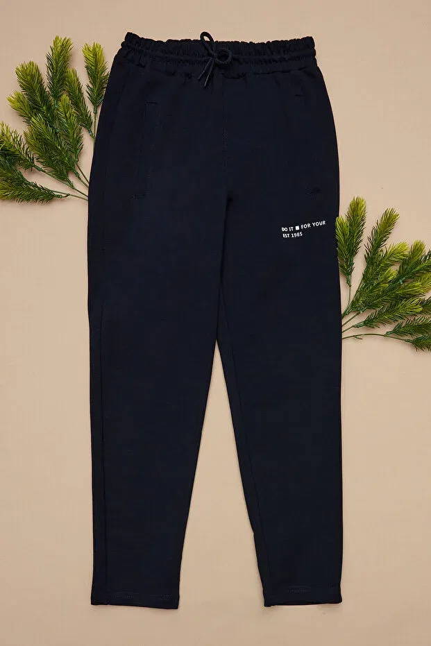 Детские спортивные штаны для мальчиков с принтом Fulla Moda, Navy Blue — фото 2
