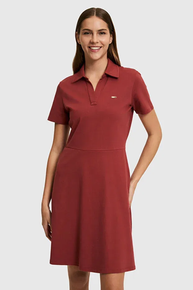 Женское платье-поло с коротким рукавом U.S. Polo Assn., Cherry